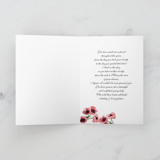 Daughter Wedday Kaart (Binnen)