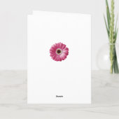 Daughter Wedding Day Pink Gerbera Kaart (Achterkant)