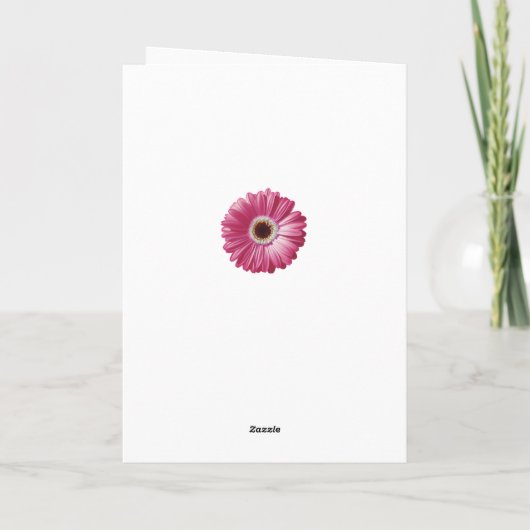 Daughter Wedding Day Pink Gerbera Kaart (Achterkant)