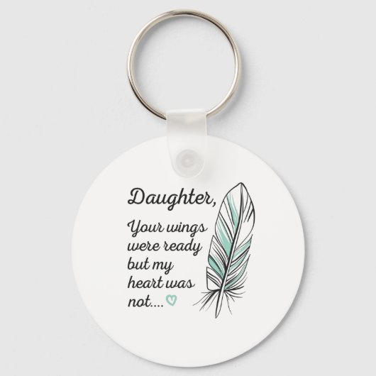 Daughter Wings was klaar voor mijn hart en niet vo Sleutelhanger (Voorkant)