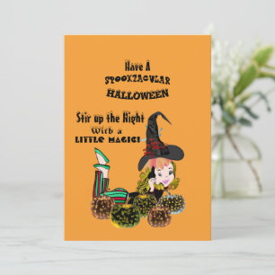 Daughter Witch Spooky Halloween Glow Pumpkins Card Kaart