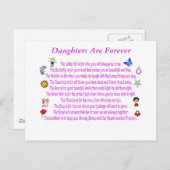Daughters Are Forever Post Card Briefkaart (Voorkant / Achterkant)
