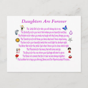 Daughters Are Forever Post Card Briefkaart