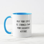 Daughter's Attitude Coffee Mok (Sassy Blue Girl) (Links)
