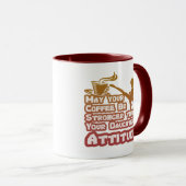 Daughter's Attitude Funny Rood en oranje Quote Mok (Voorkant rechts)