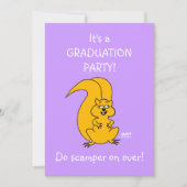 Daughters Backyard Graduation Party Funny Invites Kaart (Voorkant)