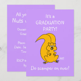 Daughters Backyard Graduation Party Funny Invites Kaart