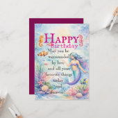 Daughter's Birthday Flat Card Kaart (Voorkant / Achterkant in situ)