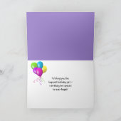 Daughter's Birthday Iris Bouquet Kaart (Binnen)