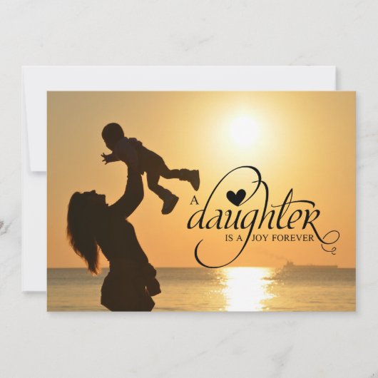 Daughter's Birthday Party Moeder Hosting Invites Kaart (Voorkant)