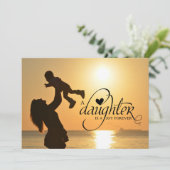 Daughter's Birthday Party Moeder Hosting Invites Kaart (Staand voorkant)