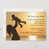 Daughter's Birthday Party Moeder Hosting Invites Kaart (Achterkant)