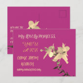 DAUGHTERS DAY BLOEMENCADEAU BRIEFKAART (Voorkant / Achterkant)