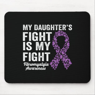 Daughters Fight is mijn gevecht Paarse fibromyalgi Muismat