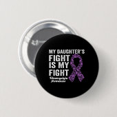 Daughters Fight is mijn gevecht Paarse fibromyalgi Ronde Button 5,7 Cm (Voorkant /achterkant)