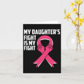 Daughter's Fight is mijn strijd tegen borstkanker Kaart (Gele Bloem)