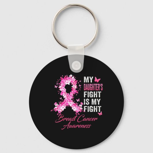 Daughter's Fight is mijn strijd tegen borstkanker Sleutelhanger (Voorkant)