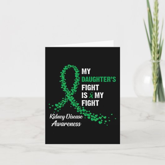 Daughter's Fight My Kidney Disease Awareness Kaart (Voorkant)