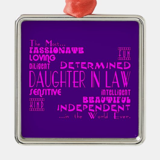 Daughters in Law Weddings & Birthdays : Kwaliteit Metalen Ornament (Voorkant)