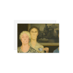 Daughters of Revolution by Grant Wood Bedankkaart