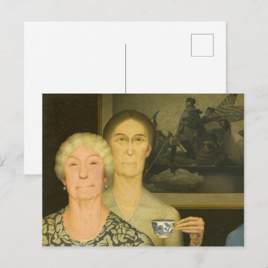 Daughters of Revolution by Grant Wood Briefkaart (Voorkant / Achterkant)