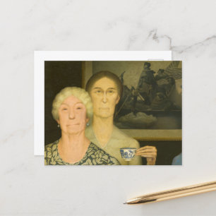 Daughters of Revolution by Grant Wood Briefkaart