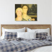 Daughters of Revolution by Grant Wood Canvas Afdruk (Insitu (Slaapkamer))