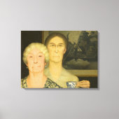 Daughters of Revolution by Grant Wood Canvas Afdruk (Voorkant)