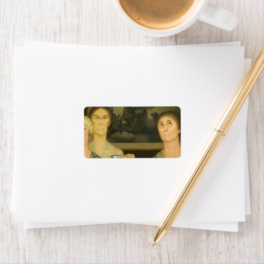 Daughters of Revolution by Grant Wood Etiket (Insitu)