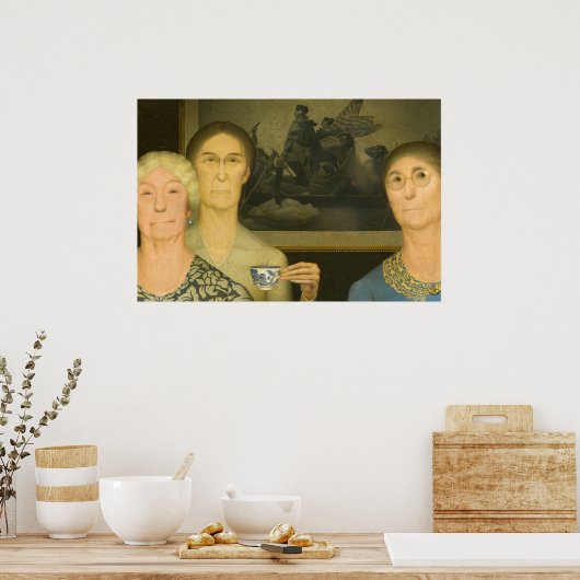 Daughters of Revolution by Grant Wood Poster (Keuken)