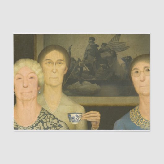 Daughters of Revolution by Grant Wood Tissuepapier (Voorkant)