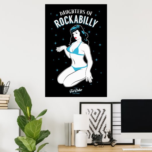 Daughters of Rockabilly Poster (Thuiskantoor)