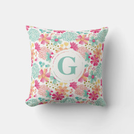 Daughters Room Persoonlijke Letter Floral Pillow Kussen