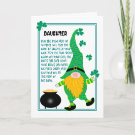 Daughter's St Patrick's Leprechaun Celtic Kaart