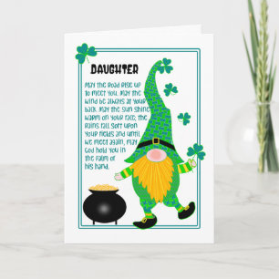 Daughter's St Patrick's Leprechaun Celtic Kaart