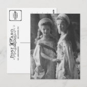 Daughters tsar of Russia, Olga en Tatiana Romanov Briefkaart (Voorkant / Achterkant)