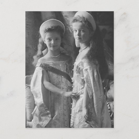 Daughters tsar of Russia, Olga en Tatiana Romanov Briefkaart (Voorkant)