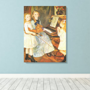 Daughters van Catulle Mendes door Pierre Renoir Canvas Afdruk