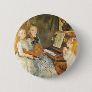 Daughters van Catulle Mendes door Pierre Renoir Ronde Button 5,7 Cm