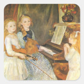Daughters van Catulle Mendes door Pierre Renoir Vierkante Sticker (Voorkant)