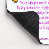 Daughters zijn altijd gedicht Mousepad Muismat (Hoek)