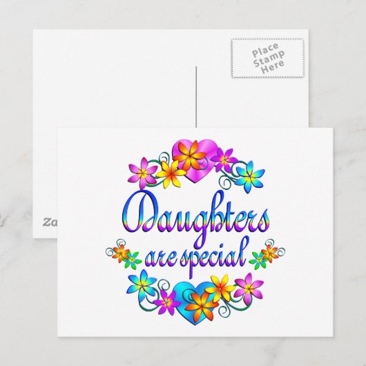 Daughters zijn speciaal briefkaart (Voorkant / Achterkant)