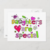 Daughters zijn speciaal briefkaart (Voorkant / Achterkant)