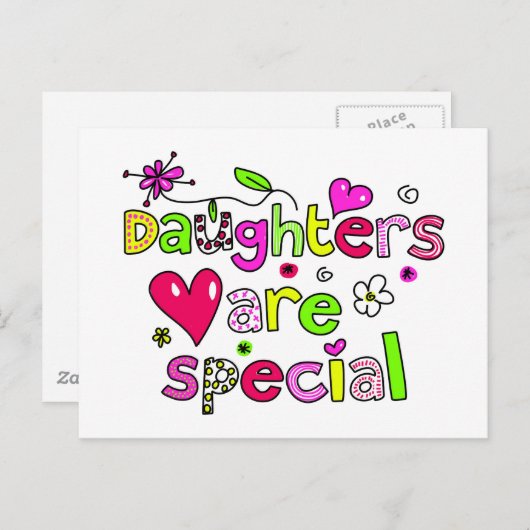 Daughters zijn speciaal briefkaart (Voorkant / Achterkant)