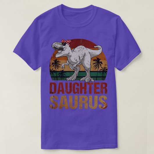 Daughtersaurus T Rex Dinosaur Daughter Saurus Vint T-shirt (Design voorkant)