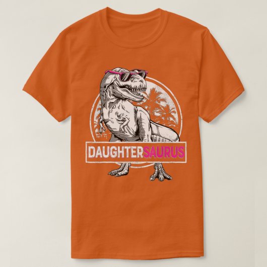 Daughtersaurus T rex Dinosaur Funny Daughter Sauru T-shirt (Design voorkant)