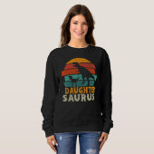 Daughtersaurus Trex Dinosaur Daughter Saurus Famil Trui (Voorkant volledig)