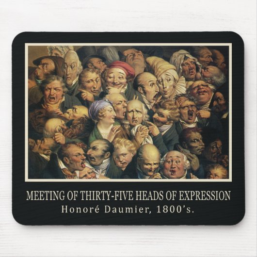Daumier's Expressions mousepad Muismat (Voorkant)