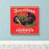 Dauntless Cherries in Heavy Syrup uit de jaren '30 Canvas Afdruk (Insitu (Houten vloer))