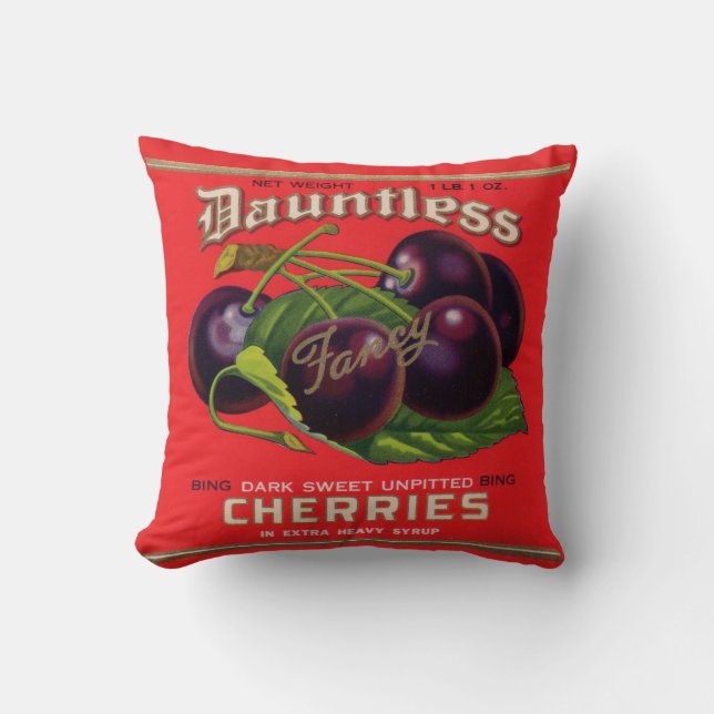 Dauntless Cherries in Heavy Syrup uit de jaren '30 Kussen (Voorkant)